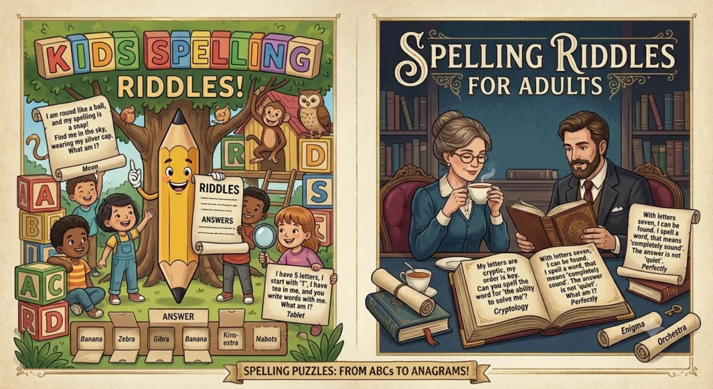 Spelling Riddles For Adults