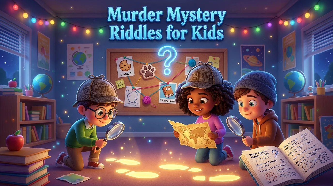 murder mystery riddles for kids with answers
