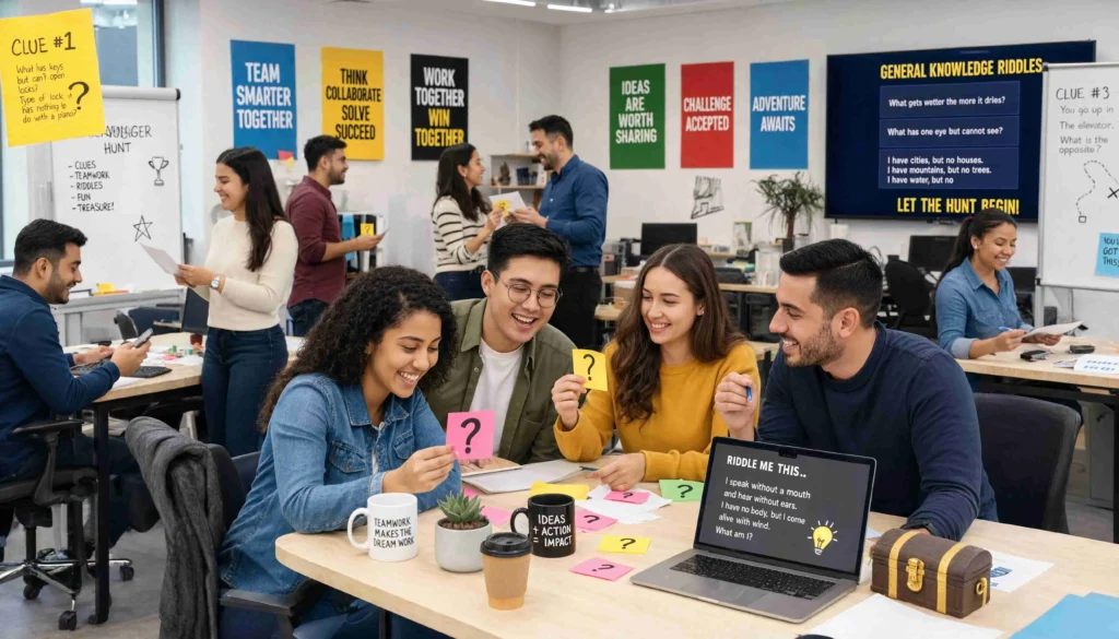 office riddles for scavenger hunt