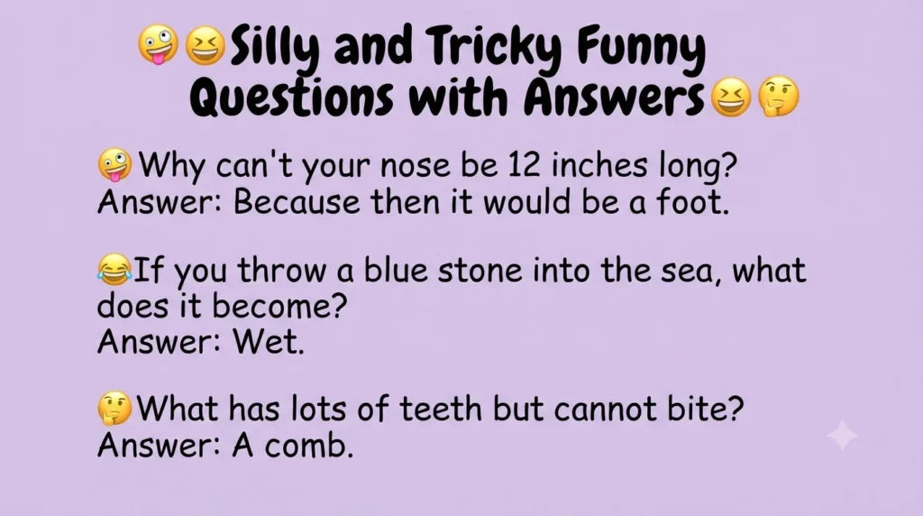 funny questions with answers