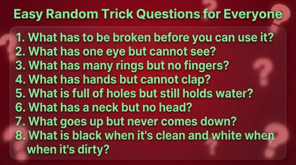 random trick questions